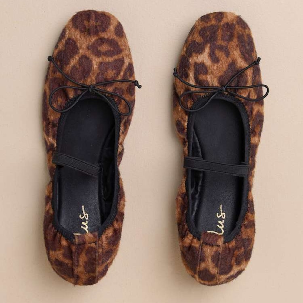 Lulus | Rowann Leopard Faux Pony Fur Ballet Flats